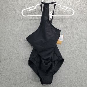 Kona Sol One Piece Swimsuit Size Small Black High Coverage NWT